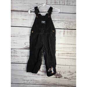 Oshkosh blk Overalls w/ embroidered penguin size 12 months baby boy